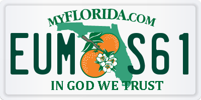 FL license plate EUMS61