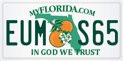 FL license plate EUMS65