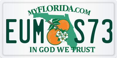 FL license plate EUMS73