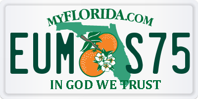 FL license plate EUMS75