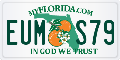 FL license plate EUMS79