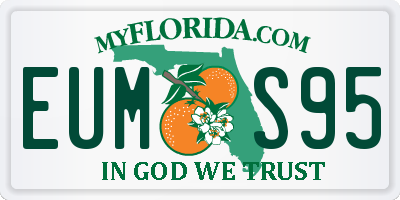 FL license plate EUMS95