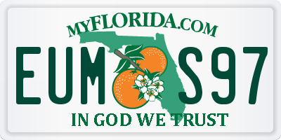 FL license plate EUMS97