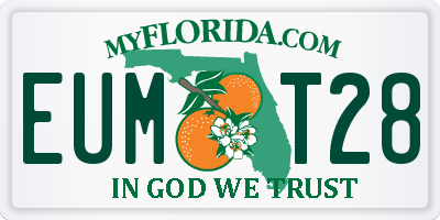 FL license plate EUMT28