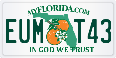 FL license plate EUMT43