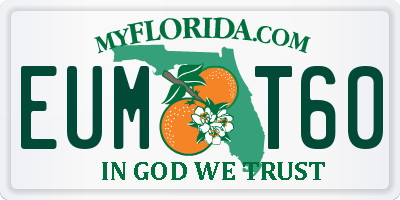 FL license plate EUMT60