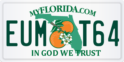 FL license plate EUMT64