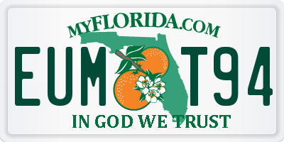 FL license plate EUMT94