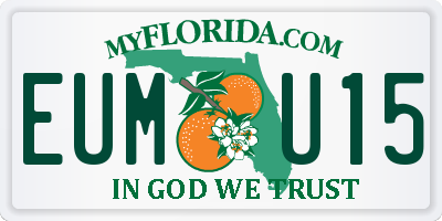 FL license plate EUMU15