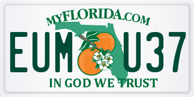 FL license plate EUMU37