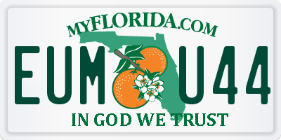 FL license plate EUMU44
