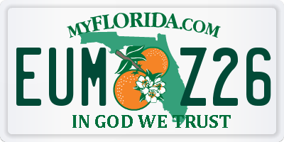 FL license plate EUMZ26