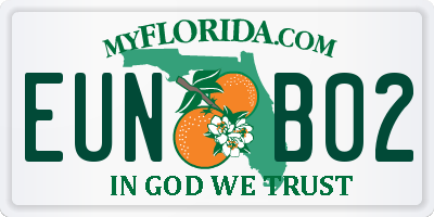 FL license plate EUNB02