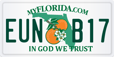 FL license plate EUNB17