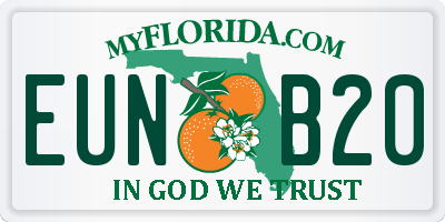 FL license plate EUNB20