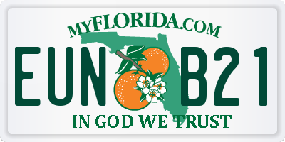 FL license plate EUNB21