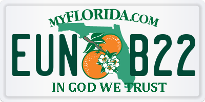 FL license plate EUNB22