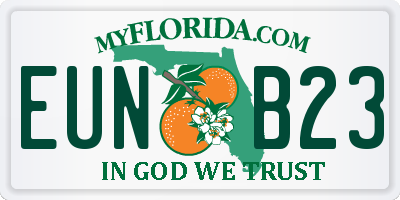 FL license plate EUNB23