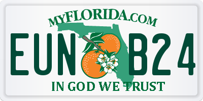 FL license plate EUNB24