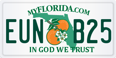 FL license plate EUNB25