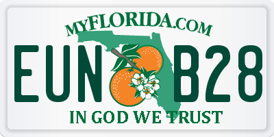FL license plate EUNB28