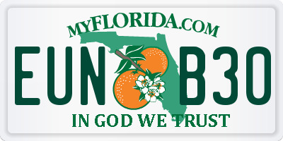 FL license plate EUNB30