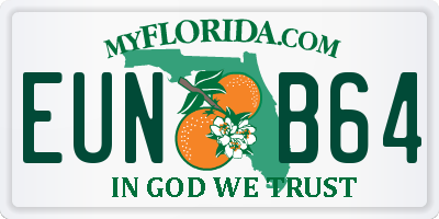 FL license plate EUNB64