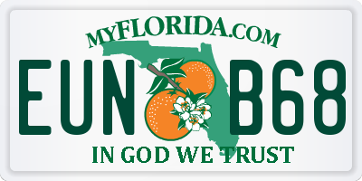 FL license plate EUNB68