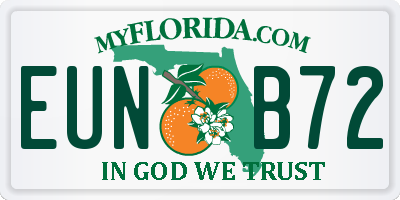 FL license plate EUNB72