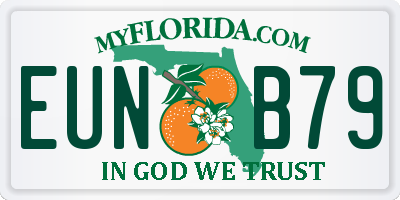 FL license plate EUNB79