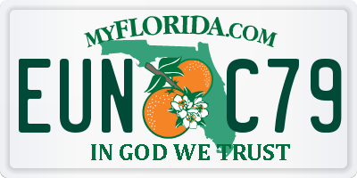 FL license plate EUNC79