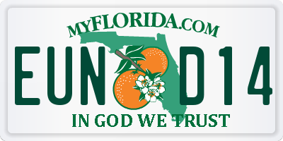 FL license plate EUND14