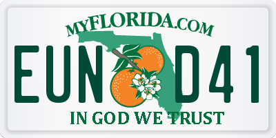 FL license plate EUND41