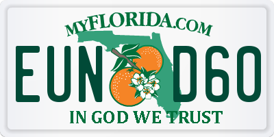 FL license plate EUND60