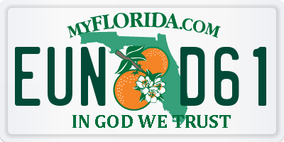 FL license plate EUND61