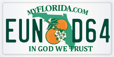 FL license plate EUND64