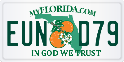 FL license plate EUND79