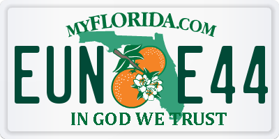 FL license plate EUNE44