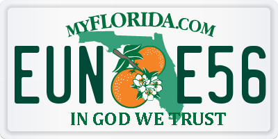 FL license plate EUNE56