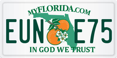 FL license plate EUNE75