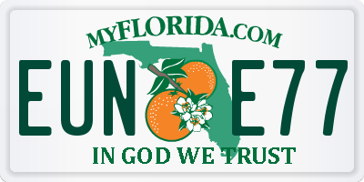 FL license plate EUNE77