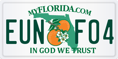 FL license plate EUNF04