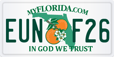 FL license plate EUNF26