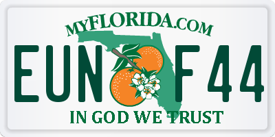 FL license plate EUNF44