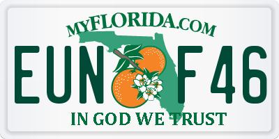 FL license plate EUNF46