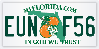 FL license plate EUNF56