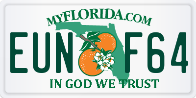 FL license plate EUNF64