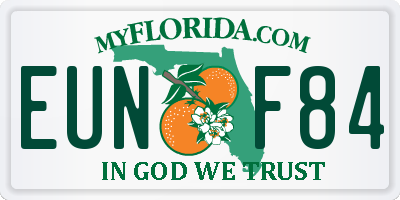 FL license plate EUNF84