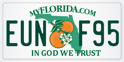 FL license plate EUNF95