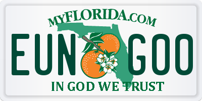 FL license plate EUNG00